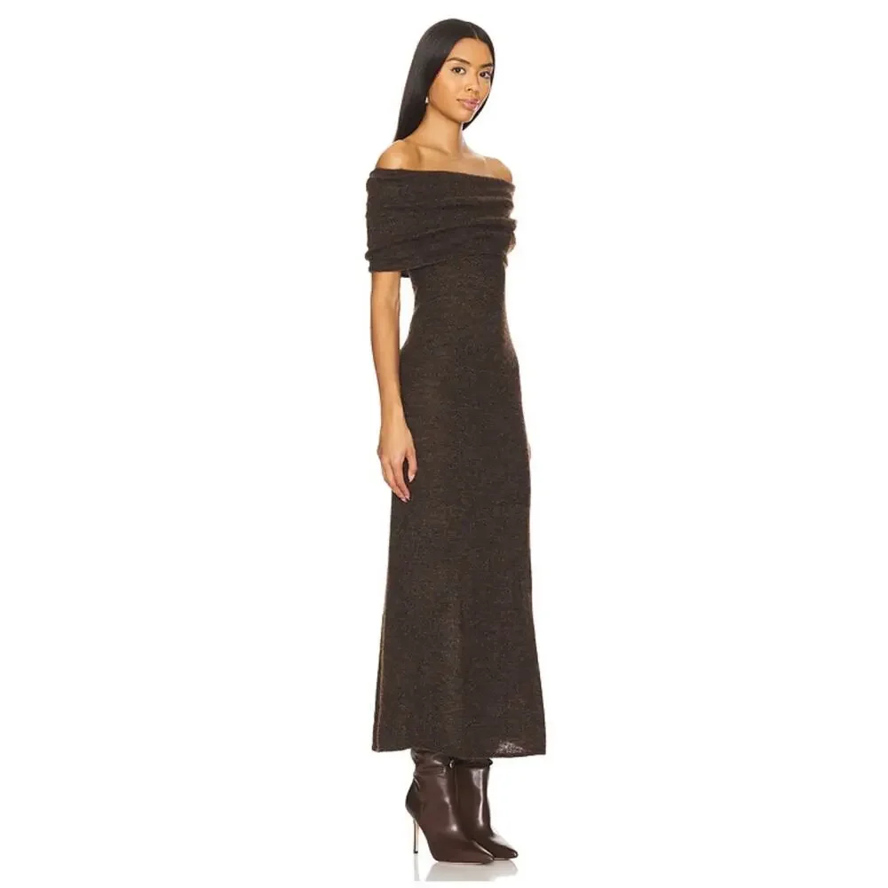 NEW NWT Majorelle Avalee Maxi Dress Chocolate Brown size Small - Picture 2 of 6